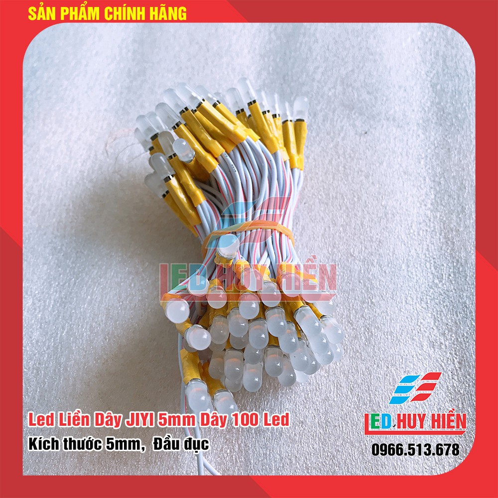Cụm 100 bóng led liền dây JIYI  5V các màu đơn sắc