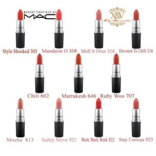 💄💄son mac chính hãng có bill mandarin o, devoted to chili, mull it over, chili, marrakesh, rubywoo