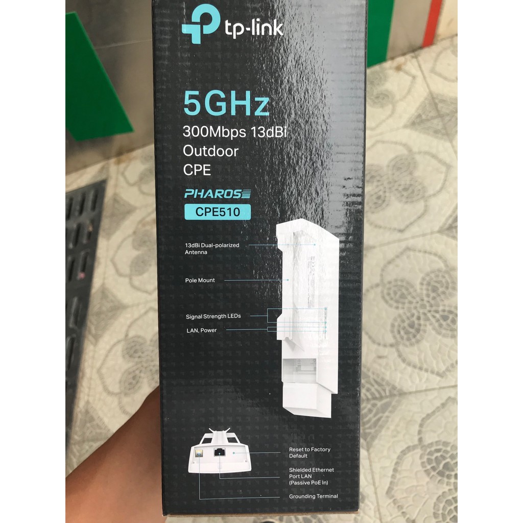 Bộ Phát Sóng Wifi Ngoài Trời Tplink CPE510 - Hàng Chính Hãng