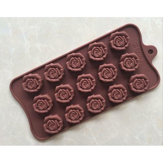 Khuôn silicon 15 hoa hồng