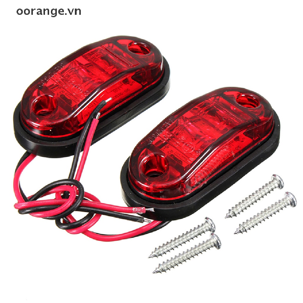 Đèn cảnh báo hình oval 12v 24V gắn hông xe tải chuyên dùng nhiều màu sắc
