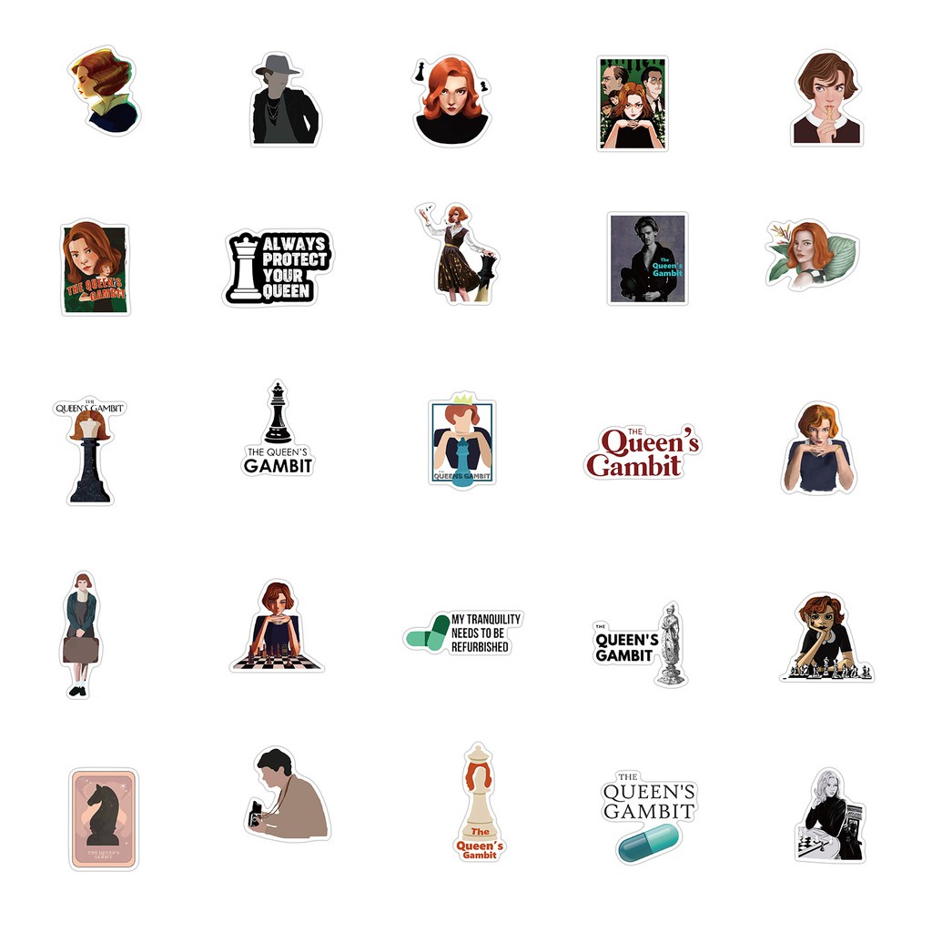 Set 50/ 25/ 10 sticker dán trang trí mũ bảo hiểm chống thấm nước