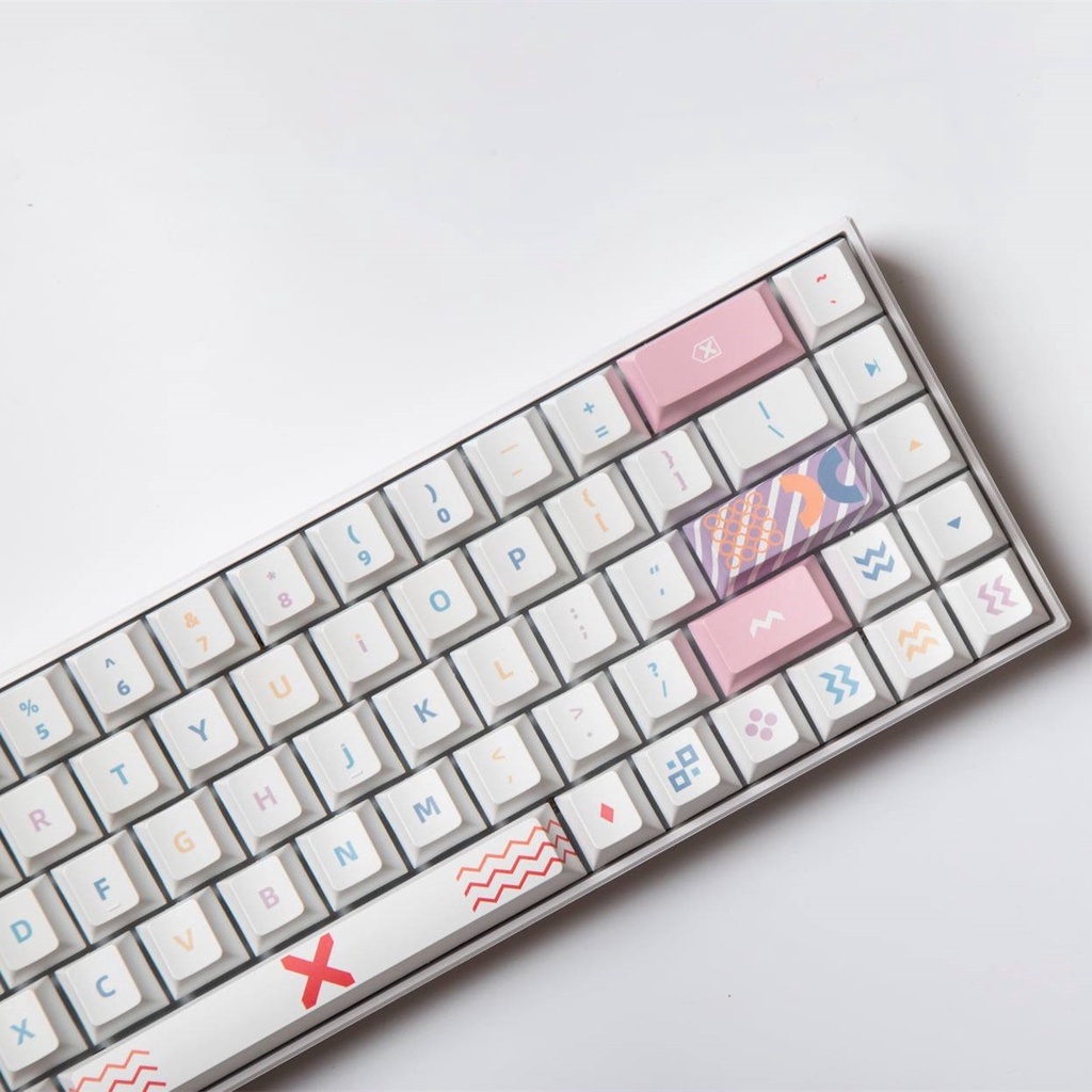 Memphis Keycaps 125Keys Bộ Phím Rời PBT 125 Phím Cho Bàn Phím 61 / 87 / 104 / 108Mechanical Keyboard Keycap Set