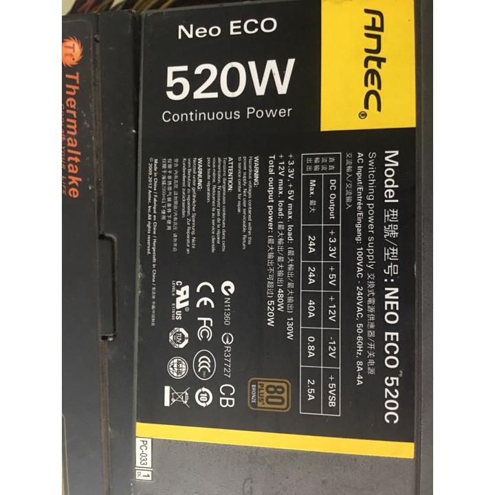 PSU Nguồn PC Công suất thực 2nd các loại kéo vga