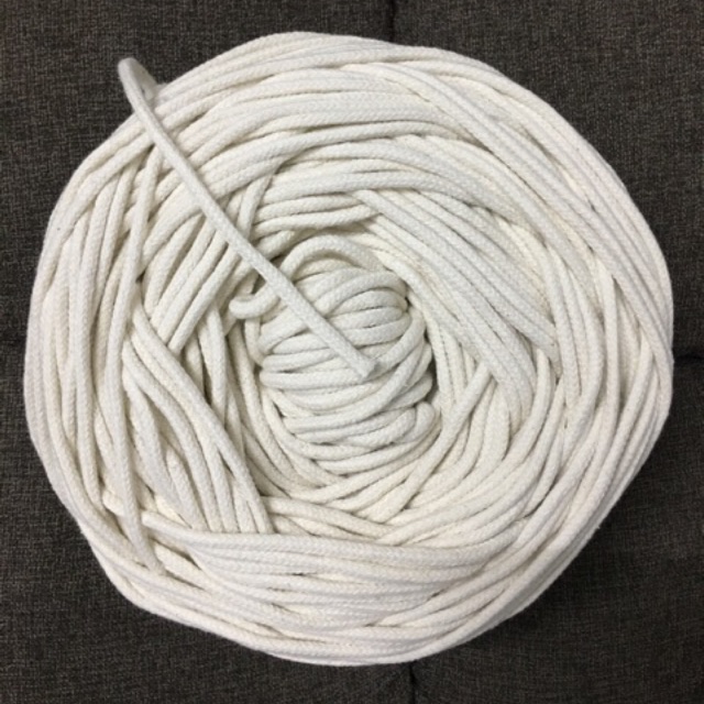 Dây macrame bện màu ngà 5mm - (1kg) làm túi xách