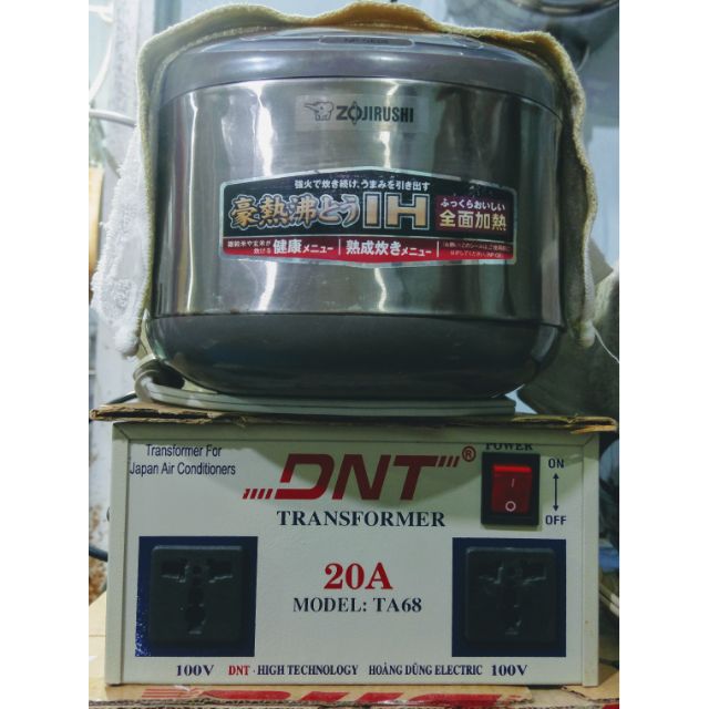 Biến áp - Biến thế DNT 220V >>> 100V, 20A (Công suất tải 1600W).