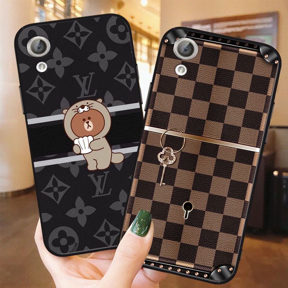Ốp lưng điện thoại huawei y6ii thương hiệu LV louis vuit ton in vân da
