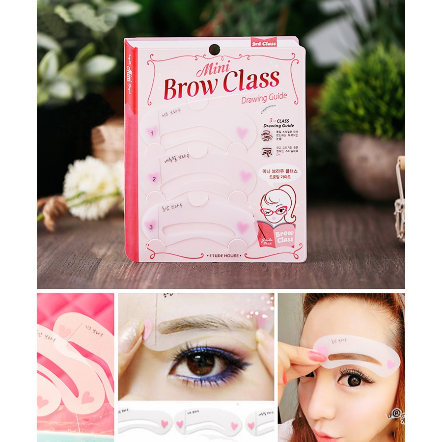 Bộ 3 Khung Kẻ Mày Mini Brow Class Drawing Guide