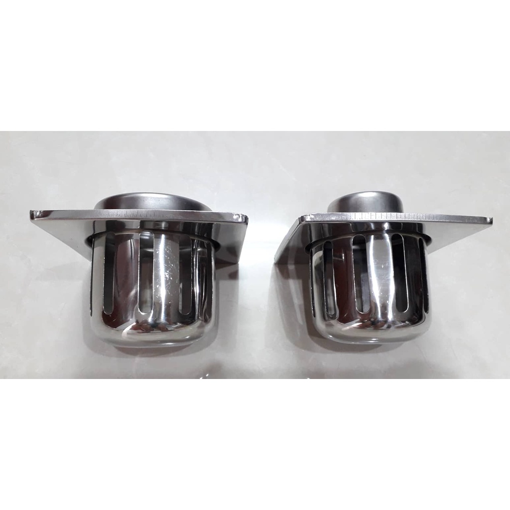 QUẢ CẦU GA CHẮN RÁC SÂN THƯỢNG, BAN CÔNG, PHỄU THOÁT NƯỚC MƯA ĐẾ VUÔNG D60, 76 VÀ D90 INOX SUS 304 CAO CẤP