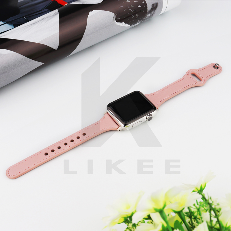 Dây đeo đồng hồ da mỏng Genius dành cho Apple Watch Strap Dây đeo iWatch Band 38mm 40mm 42mm 44mm Dòng dây đeo cổ tay có thể thay thế siêu mỏng SE / 6/5/4/3/2/1 dành cho Nữ Cô gái Nữ Nữ Nam Nam Unisex