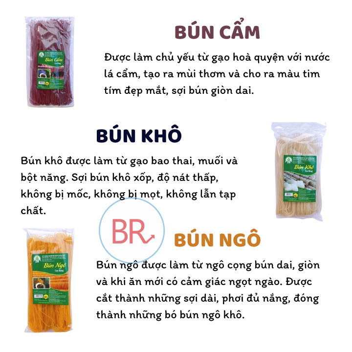 Bún khô đặc sản Cao Bằng các loại  - Bún ngũ sắc giảm cân an toàn chất lượng