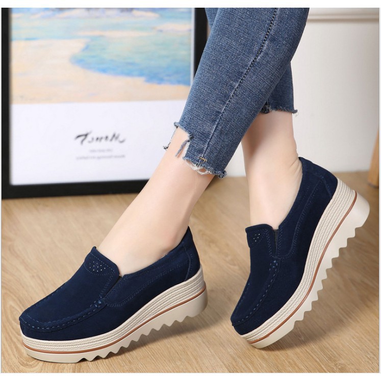 Giày Lười Da Thời Trang Cho Nữ (5 Màu)