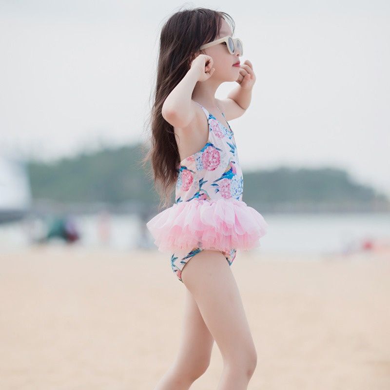 Bộ Đồ Bơi Một Mảnh Phong Cách Phương Tây Dễ Thương Cho Bé Gái