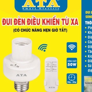 Đui đèn điều khiển từ xa -Tắt mở từ xa bằng điều khiển Remote-có chức năng hẹn giờ tự tắt-Chính hãng BH 12 tháng