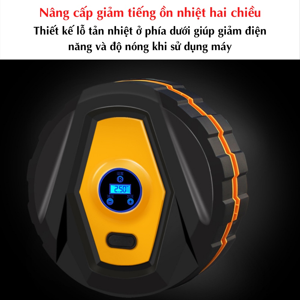 Bơm ô tô , bơm lốp xe máy mini bơm điện tử tự ngắt cao cấp ATILA SHOP