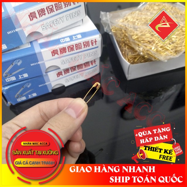 Kim băng cài nhãn mác loại nhỏ kích thước 0.5*2cm-kim băng treo thẻ bài-1 hộp 1000 cái