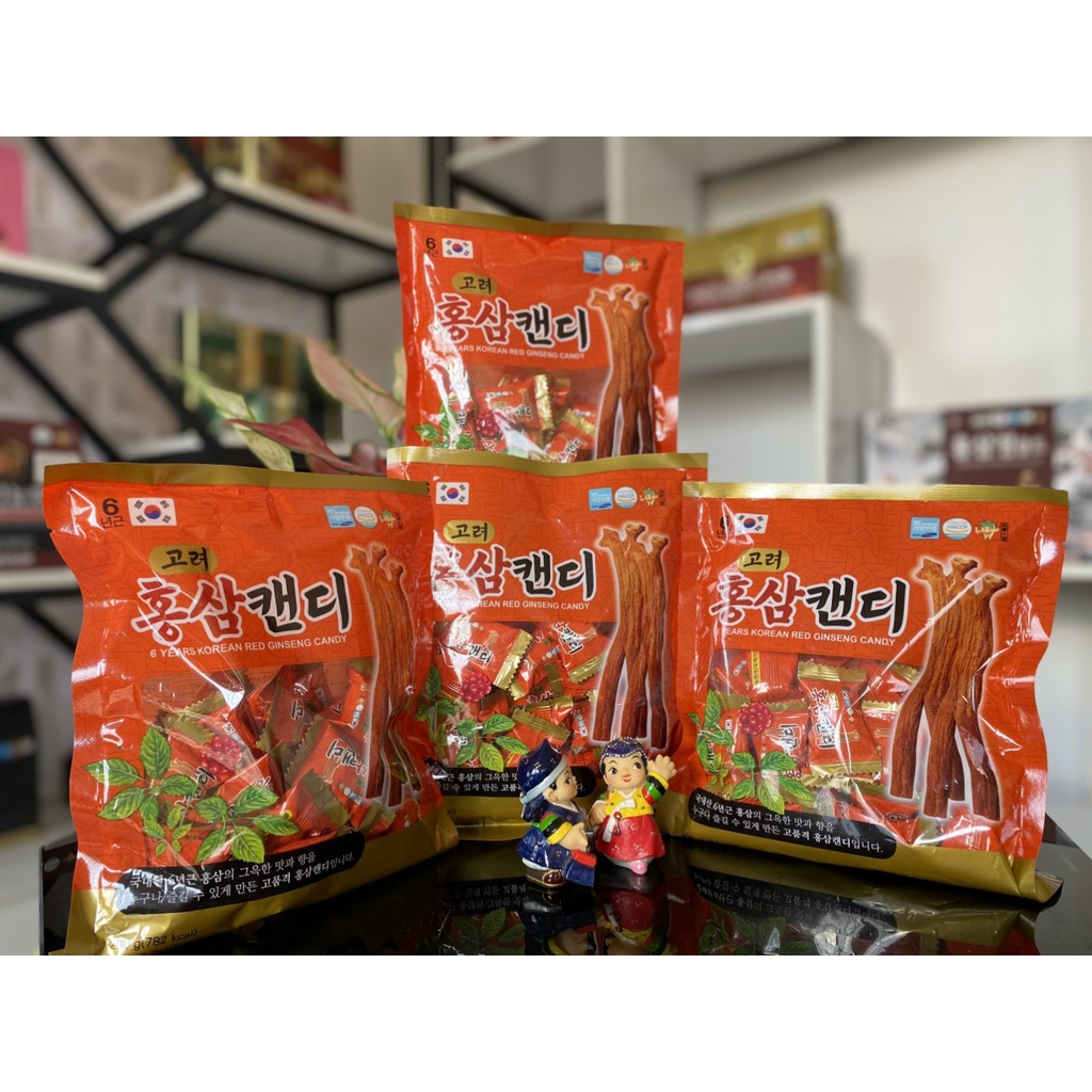Kẹo Sâm Hàn Quốc 200g, Giúp thư giãn, sảng khoái tinh thần, thơm miệng, thích hợp làm quà tặng cho người thân, bạn bè