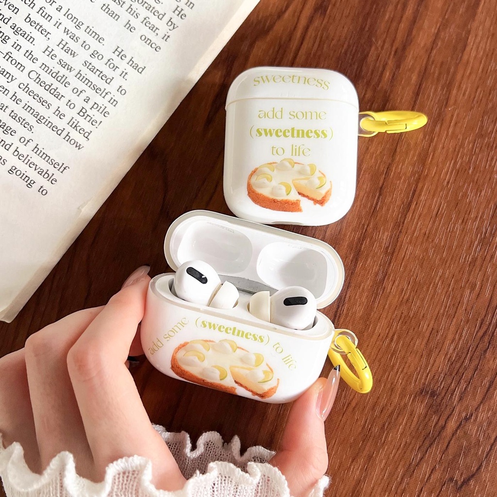 Vỏ Bảo Vệ Hộp Sạc Tai Nghe Bluetooth AirPods 1 2 pro 3 2021 gen3 Bằng Silicon Hình Bánh Kem Đơn Giản Thời Trang