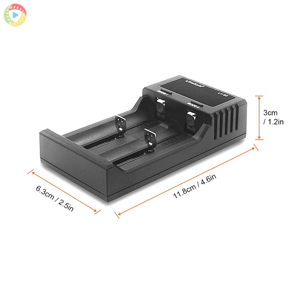 Bộ Sạc Pin Liitokala Lii-S2 2 Ngăn Cho Pin 18650 26650 21700 18350 Aa Lithium Nimh