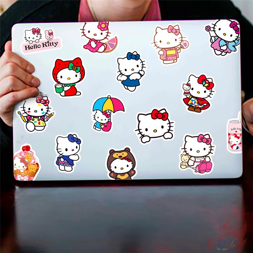 ❉ Hình Dán Hello Kitty Series 08 ❉ Bộ 50 Sticker Họa Tiết Doodle Hợp Thời Trang