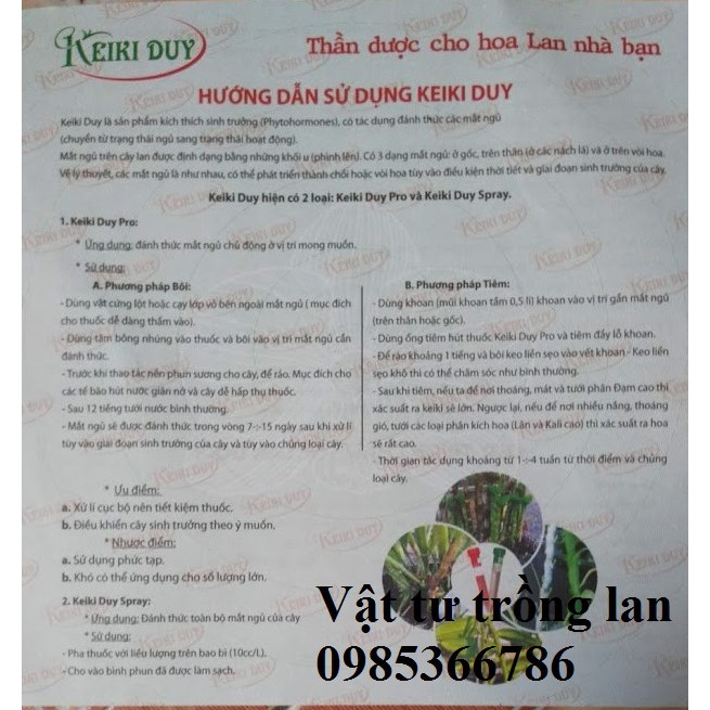 Kích kie Duy Xanh - Thần dược cho hoa lan nhà bạn (Kieduy spray)