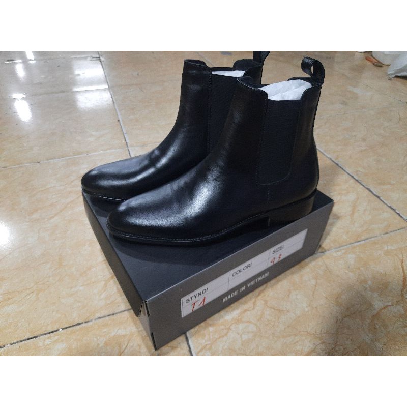 Giày boots nam Chelsea Boots Classic (da trơn) chĩnh hãng