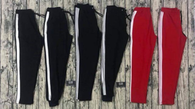 Quần 3 sọc suông unisex kèm ảnh thật