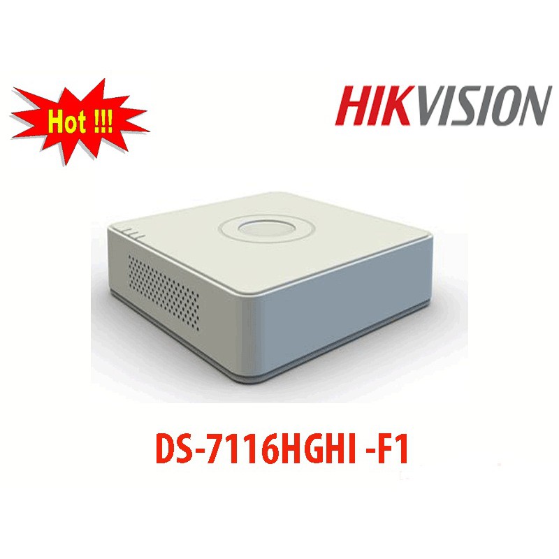 [Mã ELHAMS5 giảm 6% đơn 300K] Đầu ghi hình HD-TVI 16 kênh TURBO 3.0 HIKVISION DS-7116HGHI-F1/N