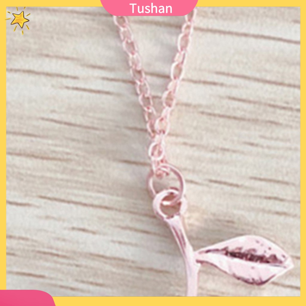 Dây Chuyền Hợp Kim Mặt Hình Hoa Hồng Thanh Lịch Cho Nữ