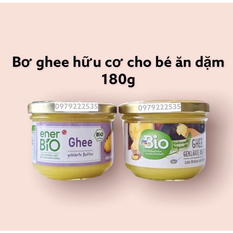 Bơ ghee hữu cơ Ener Bio Đức 180g