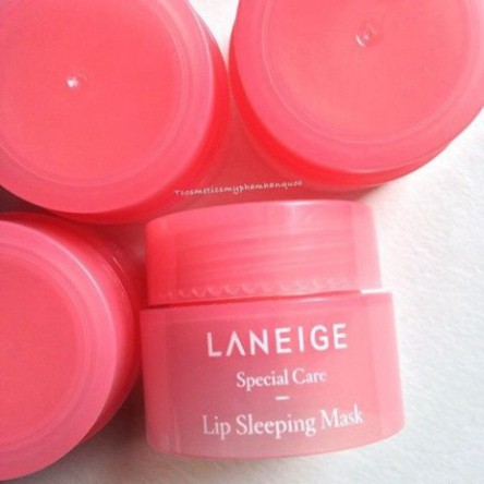 Mặt nạ ngủ ủ môi Lip sleeping mask Laneige minisize 3g màu hồng, Son ủ Dưỡng môi Hàn Quốc