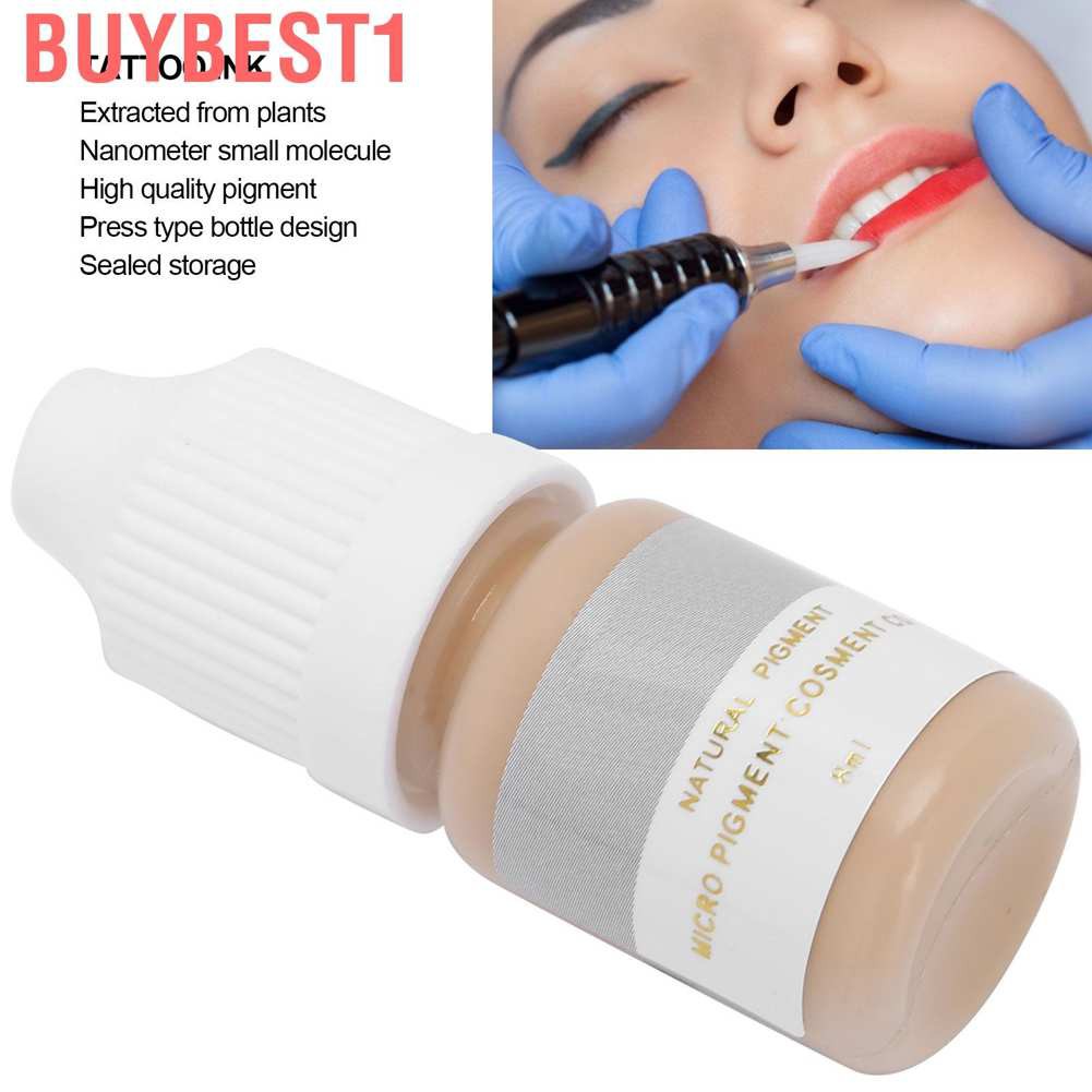Buybest1 8ml Tattoo Ink Pigments Microblading Semi‑Permanent Plant Extract for Beginners
