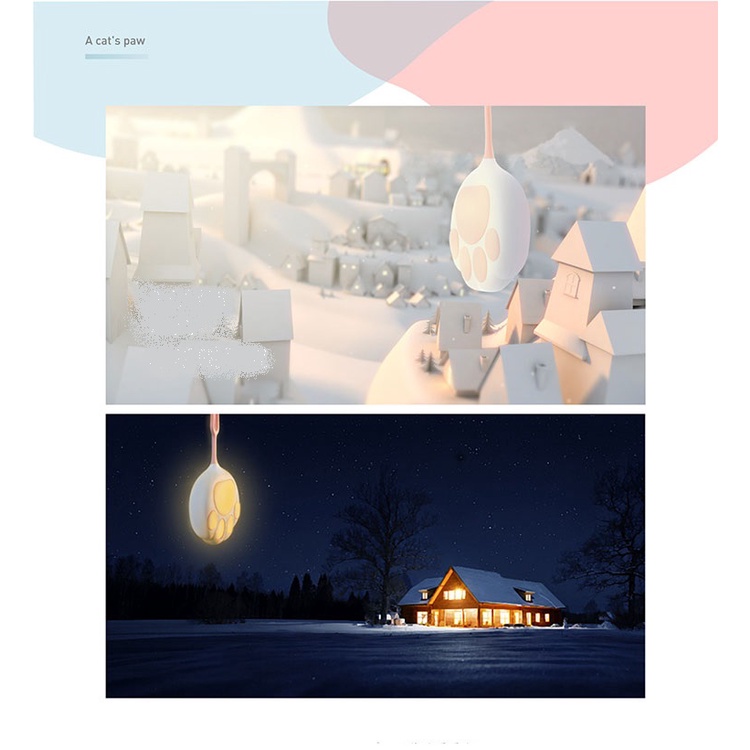 Máy sưởi cầm tay / Sưởi ấm bụng / Sạc dự phòng có dây đeo hình chân mèo