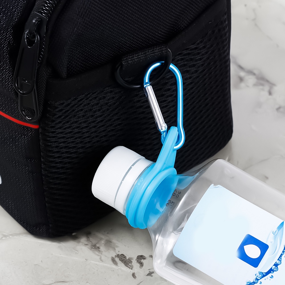 [Màu Sắc Ngẫu Nhiên] Móc Khóa Bình Nước Di Động Cho Hoạt Động Ngoài Trời / Cắm Trại Leo Núi