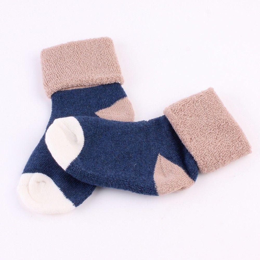 MIHAN1 Set 4 Đôi Tất Cotton Dày Thời Trang Cho Bé