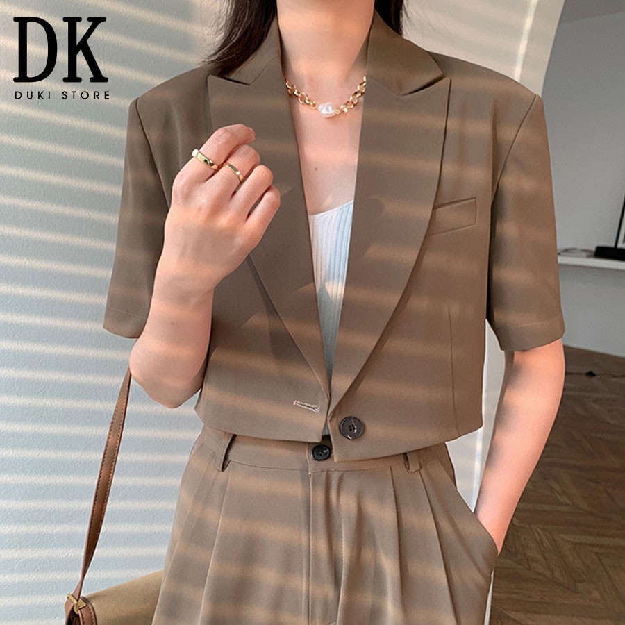 [SALE SỐC] Áo khoác blazer, áo vest blazer nữ dáng lửng cực xinh BLU0014 - DUKI STORE