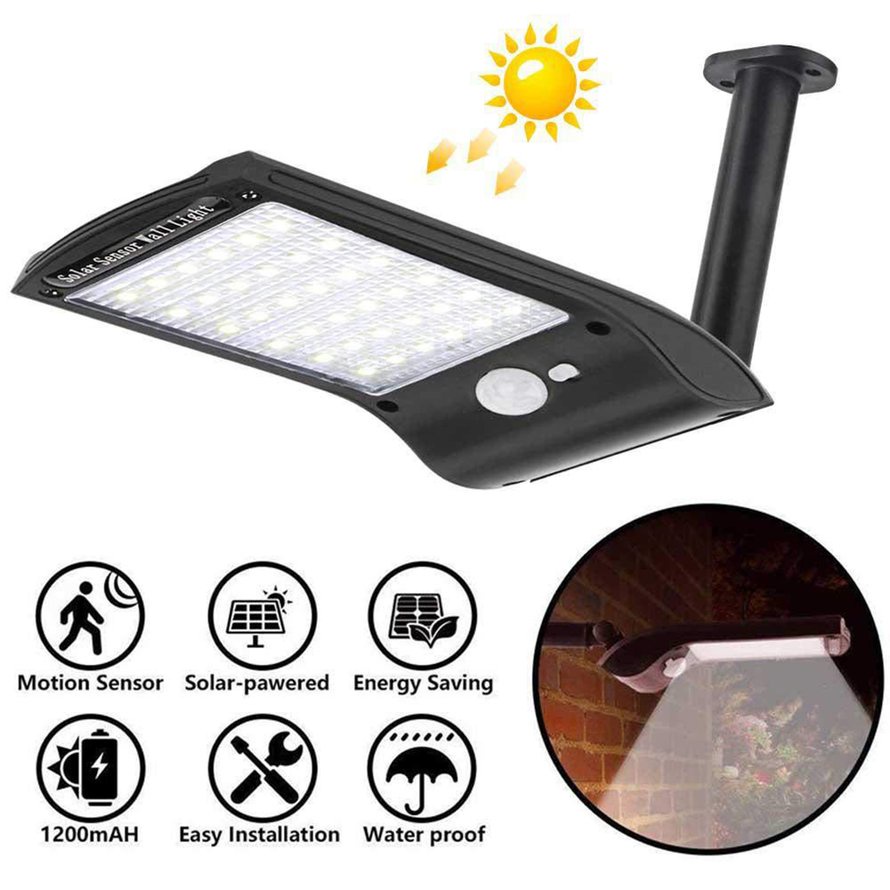 Đèn máng xối năng lượng mặt trời ngoài trời Đèn cảm biến chuyển động chạy bằng năng lượng mặt trời Đèn tường