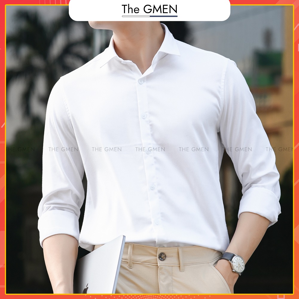 [Giảm 10% Mã SKMLTSM12] Áo sơ nam mi tay dài The GMEN Velour Shirt cotton nhung, thấm hút mồ hôi, chống nhăn. | BigBuy360 - bigbuy360.vn