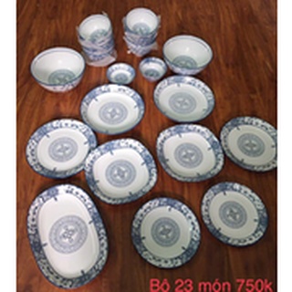 Bộ bát,đĩa phúc lộc thọ bộ bát tràng cao cấp bát tràng giảm 35%