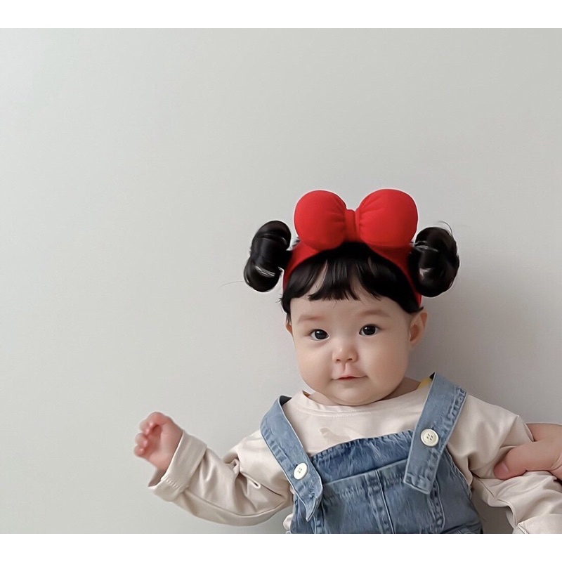 Băng Đô Kèm Tóc Giả Siêu Đáng Yêu Cho Bé 6m-2 tuổi