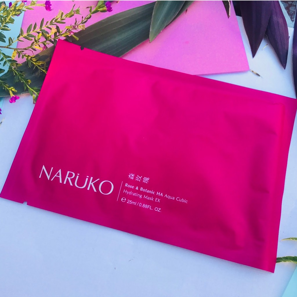 [Hàng Công Ty] Mặt Nạ Miếng Hoa Hồng Cấp Nước - NARUKO Rose &amp; Botanic HA Aqua Cubic Hydrating Mask 25ml