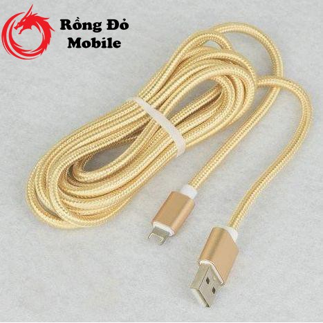 Dây Sạc Iphone, Android, cổng ra Lightning / Type-C / Micro Dài 3M Bọc Dù siêu bền chống đứt bảo hành 1 đổi 1