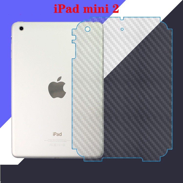 Miếng dán carbon 3D mặt lưng cho ipad mini 123