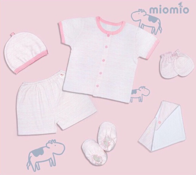 Miomio - Set quần áo ngắn tay và phụ kiện sơ sinh cho bé trai/bé gái sơ sinh