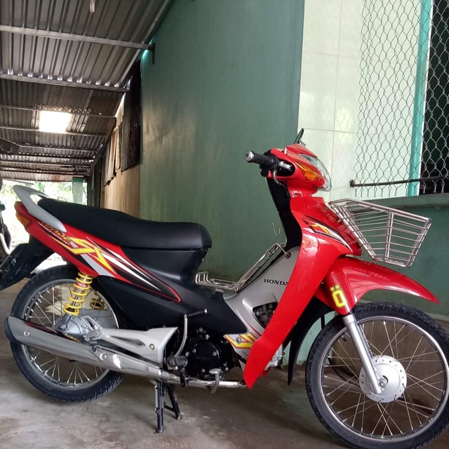 Tem rời wave chữ R dán xe đỏ