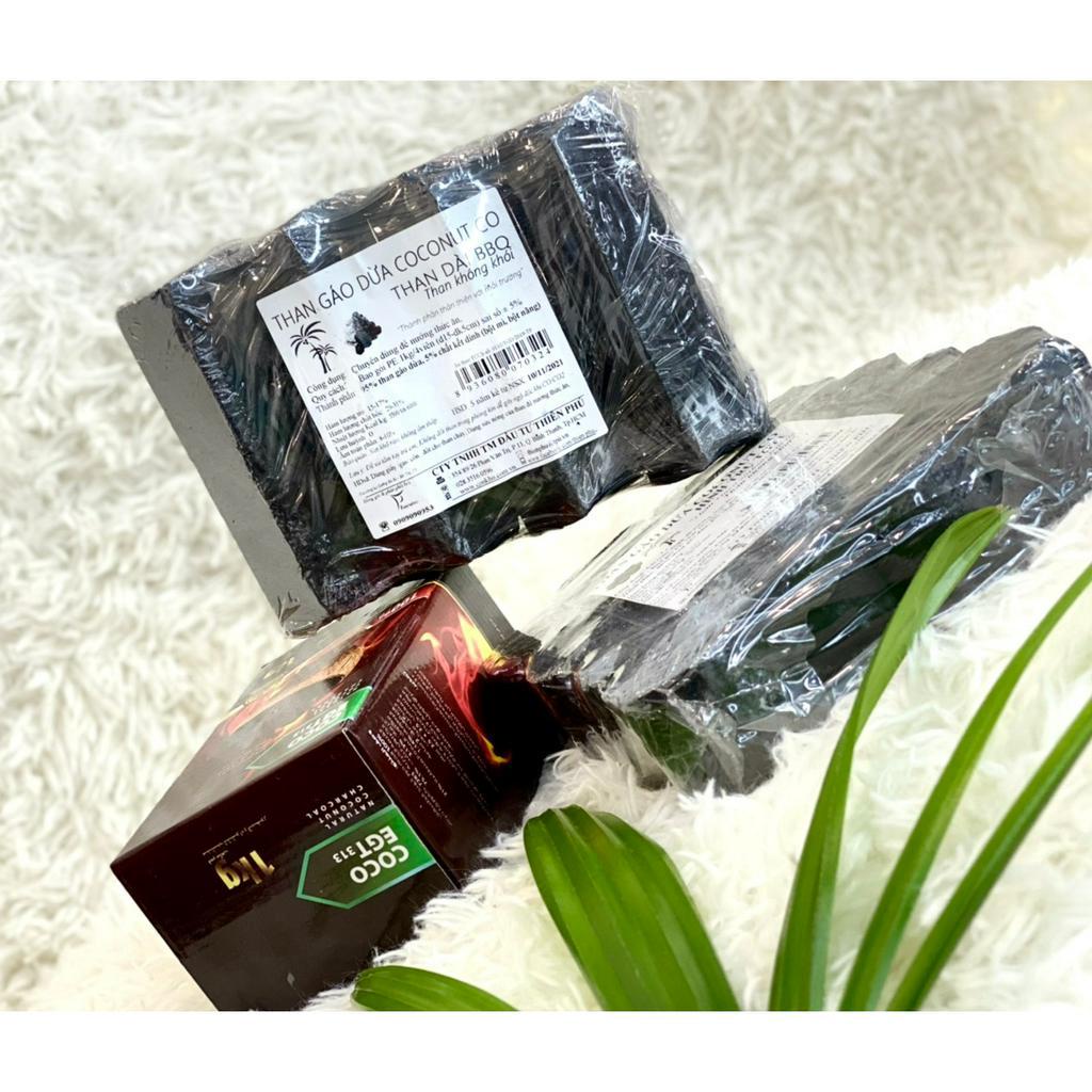 1 THÙNG THAN GÁO DỪA KHÔNG KHÓI HÌNH TRỤ 16VIÊN/KG (THÙNG 10KG)