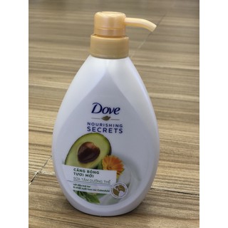 Sữa Tắm Dove Căng Bóng Tươi Mới Từ Tinh Dầu Bơ & Hoa Cúc 530g