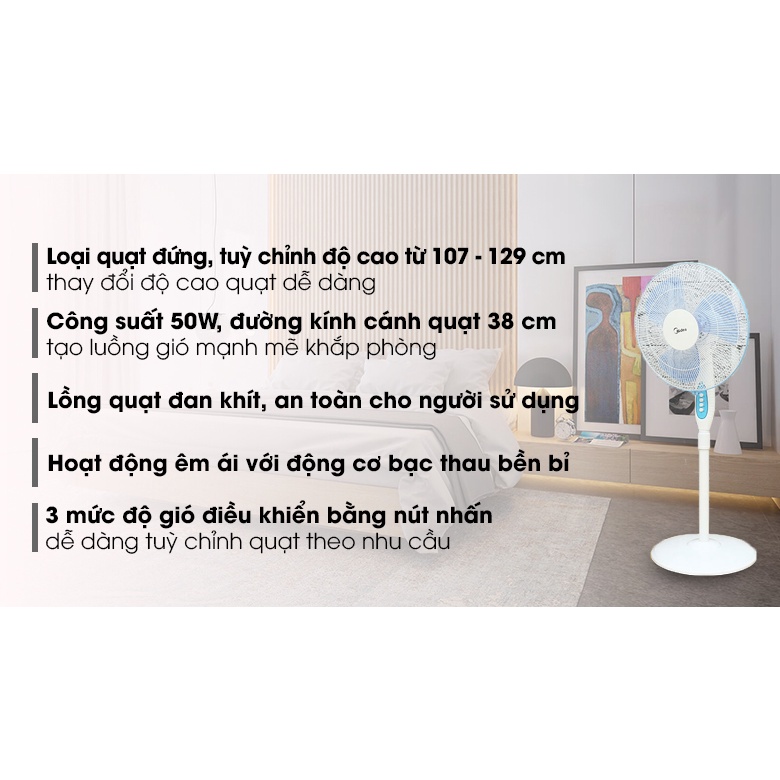 Quạt đứng Midea FS40-11V