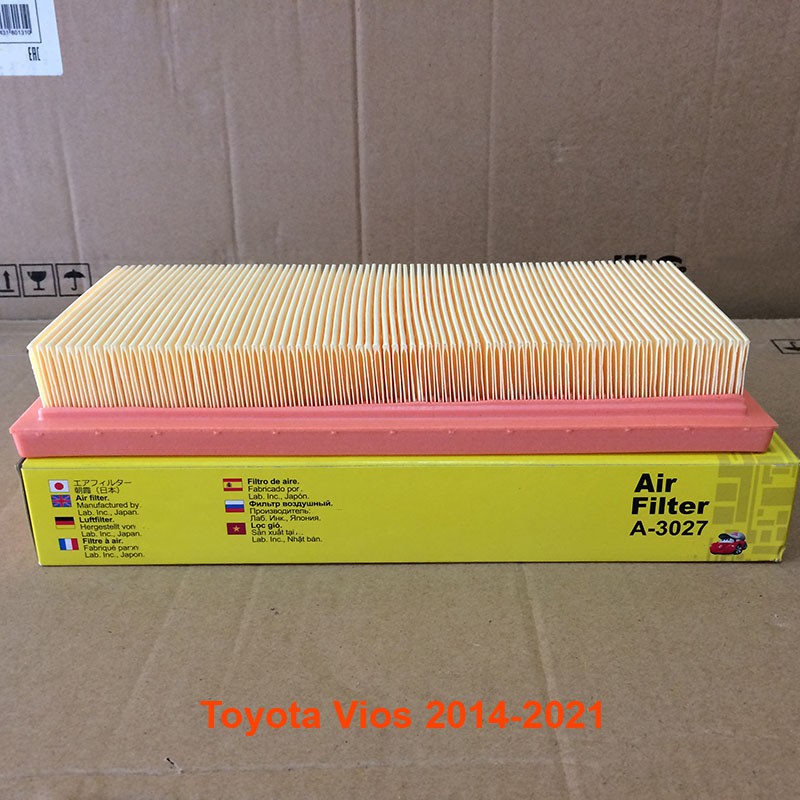 Lọc gió động cơ A3027-5 JS Asakashi dùng cho Toyota Vios 2014, 2015, 2016, 2017, 2018, 2019, 2020, 2021 17801-0N050
