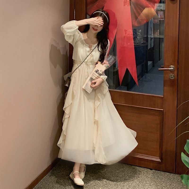 Bộ Áo Khoác Cardigan + Đầm Hai Dây Dáng Rộng Thời Trang Cho Nữ 2022